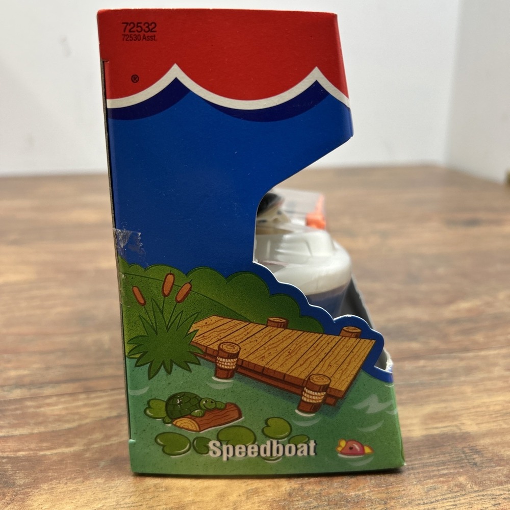 VTG 1996 Fisher Price Little People Petmobile Speedboat Fish Rare New #72532 - Picture 6 of 13